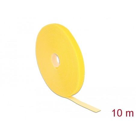 Delock Klettband auf Rolle L 10 m x B 13 mm gelb