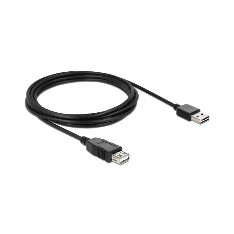 Delock Verlängerungskabel EASY-USB 2.0 Typ-A Stecker - USB 2.0 Typ-A Buchse schwarz 3 m