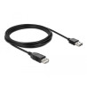 Delock Verlängerungskabel EASY-USB 2.0 Typ-A Stecker - USB 2.0 Typ-A Buchse schwarz 3 m