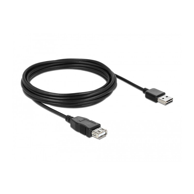 Delock Verlängerungskabel EASY-USB 2.0 Typ-A Stecker - USB 2.0 Typ-A Buchse schwarz 5 m