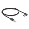Delock Kabel EASY-USB 2.0 Typ-A Stecker gewinkelt links / rechts - USB 2.0 Typ-B Stecker 1 m