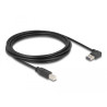 Delock Kabel EASY-USB 2.0 Typ-A Stecker gewinkelt links / rechts - USB 2.0 Typ-B Stecker 3 m