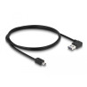 Delock Kabel EASY-USB 2.0 Typ-A Stecker gewinkelt links / rechts - USB 2.0 Typ Mini-B Stecker 1 m