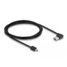 Delock Kabel EASY-USB 2.0 Typ-A Stecker gewinkelt links / rechts - USB 2.0 Typ Mini-B Stecker 2 m