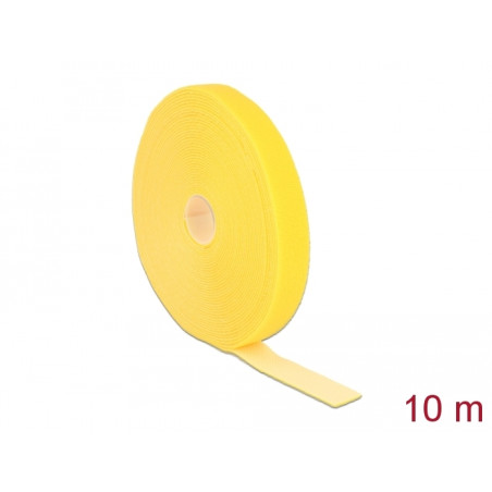 Delock Klettband auf Rolle L 10 m x B 20 mm gelb