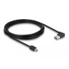 Delock Kabel EASY-USB 2.0 Typ-A Stecker gewinkelt links / rechts - USB 2.0 Typ Mini-B Stecker 3 m