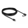 Delock Kabel EASY-USB 2.0 Typ-A Stecker gewinkelt links / rechts - USB 2.0 Typ Mini-B Stecker 5 m