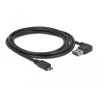 Delock Kabel EASY-USB 2.0 Typ-A Stecker gewinkelt links / rechts - USB 2.0 Typ Micro-B Stecker 2 m