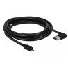 Delock Kabel EASY-USB 2.0 Typ-A Stecker gewinkelt links / rechts - USB 2.0 Typ Micro-B Stecker 3 m