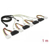 Delock Kabel Mini SAS HD SFF-8643 - 4 x SAS SFF-8482 + Power + Sideband 1 m