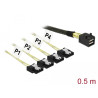 Delock Kabel Mini SAS HD SFF-8643 - 4 x SATA 7 Pin 0,5 m