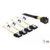 Delock Kabel Mini SAS HD SFF-8643 - 4 x SATA 7 Pin 1 m