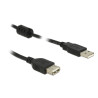 Delock Verlängerungskabel USB 2.0 Typ-A Stecker - USB 2.0 Typ-A Buchse 0,5 m schwarz