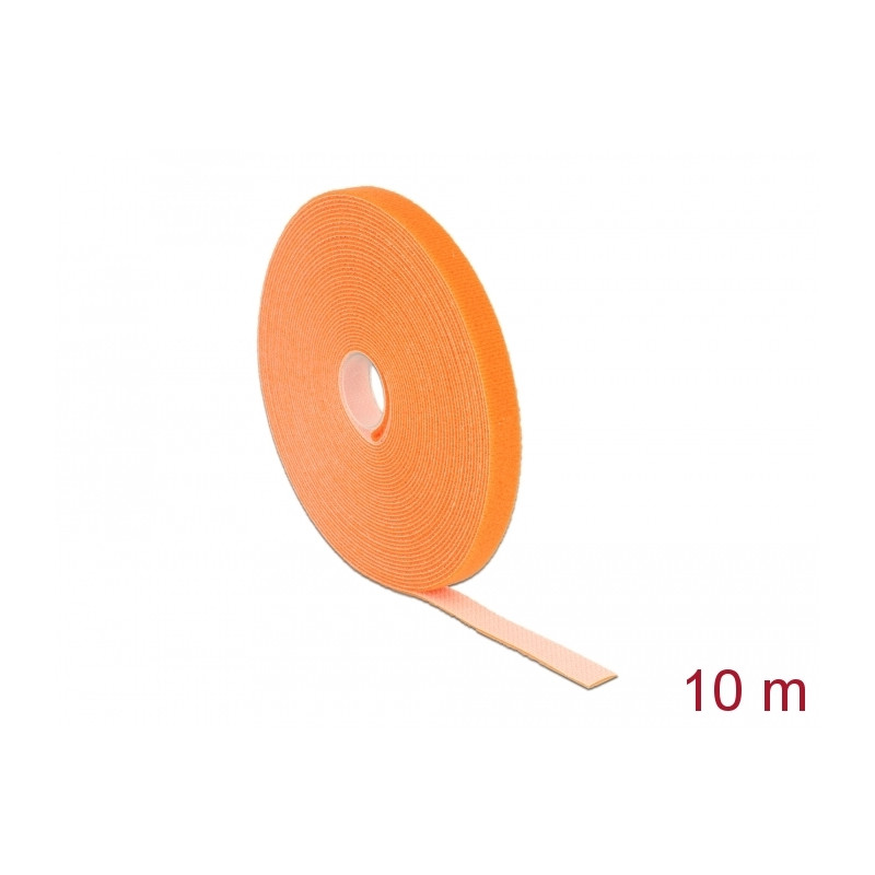 Delock Klettband auf Rolle L 10 m x B 13 mm orange