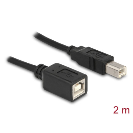 Delock Verlängerungskabel USB 2.0 B Stecker - B Buchse 2 m