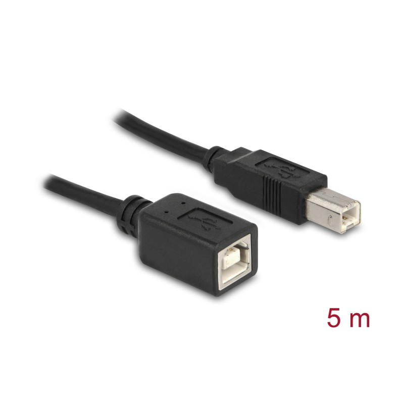 Delock Verlängerungskabel USB 2.0 B Stecker - B Buchse 5 m