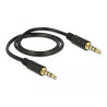 Delock Klinkenkabel 3,5 mm 4 Pin Stecker zu Stecker 0,5 m schwarz