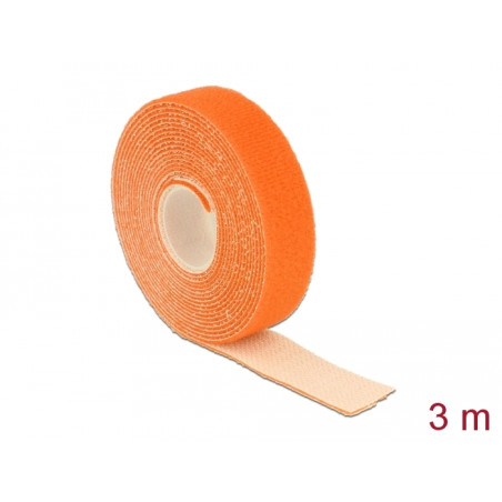 Delock Klettband auf Rolle L 3 m x B 20 mm orange