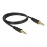 Delock Klinkenkabel 3,5 mm 4 Pin Stecker zu Stecker 1 m schwarz