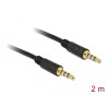 Delock Klinkenkabel 3,5 mm 4 Pin Stecker zu Stecker 2 m schwarz