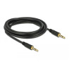 Delock Klinkenkabel 3,5 mm 4 Pin Stecker zu Stecker 3 m schwarz
