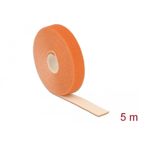 Delock Klettband auf Rolle L 5 m x B 20 mm orange