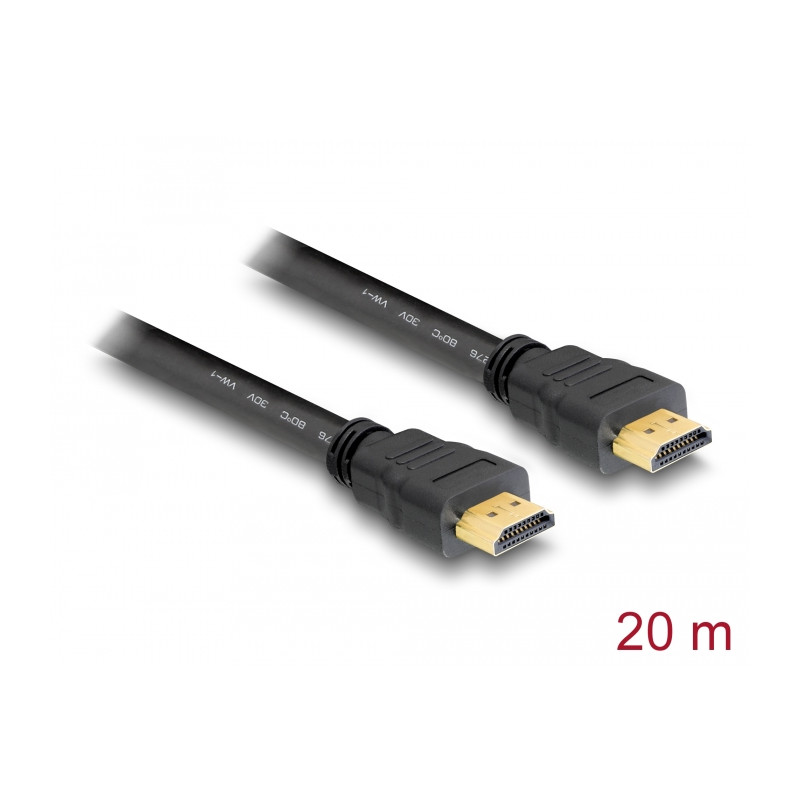 Delock Kabel High Speed HDMI mit Ethernet – HDMI A Stecker - HDMI A Stecker 20 m