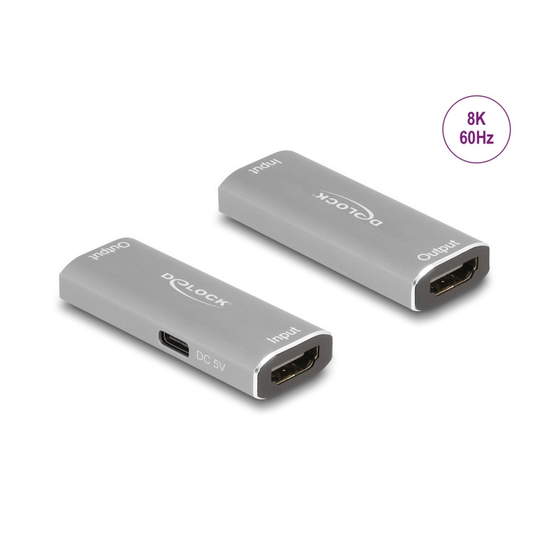 Delock HDMI Repeater 8K 60 Hz 20 m