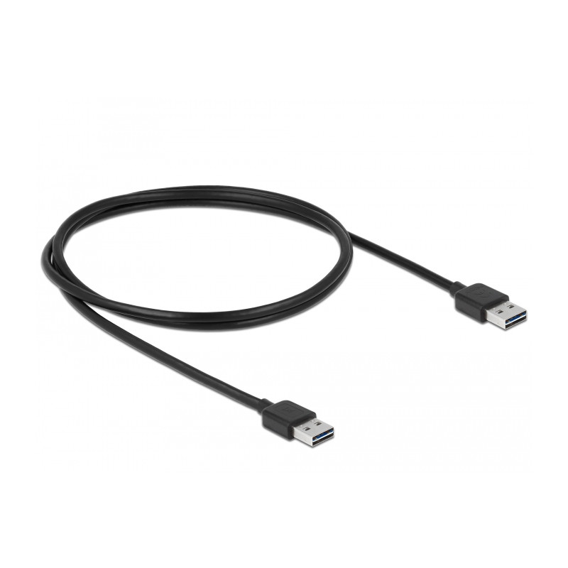Delock Kabel EASY-USB 2.0 Typ-A Stecker - EASY-USB 2.0 Typ-A Stecker 1 m schwarz
