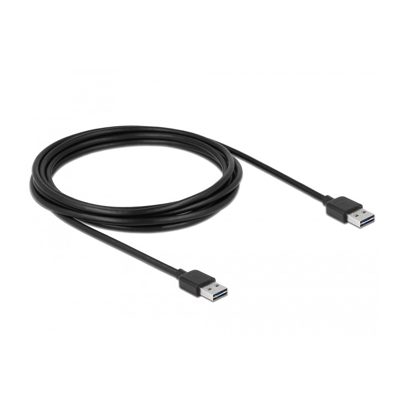 Delock Kabel EASY-USB 2.0 Typ-A Stecker - EASY-USB 2.0 Typ-A Stecker 3 m schwarz