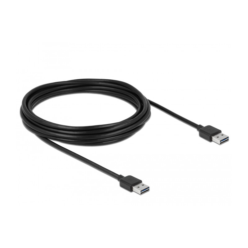 Delock Kabel EASY-USB 2.0 Typ-A Stecker - EASY-USB 2.0 Typ-A Stecker 5 m schwarz