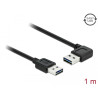Delock Kabel EASY-USB 2.0 Typ-A Stecker - EASY-USB 2.0 Typ-A Stecker gewinkelt links / rechts 1 m