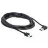 Delock Kabel EASY-USB 2.0 Typ-A Stecker - EASY-USB 2.0 Typ-A Stecker gewinkelt links / rechts 5 m