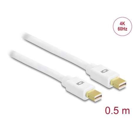 Delock Kabel Mini DisplayPort 1.2 Stecker - Mini DisplayPort Stecker 4K 60 Hz 0,5 m