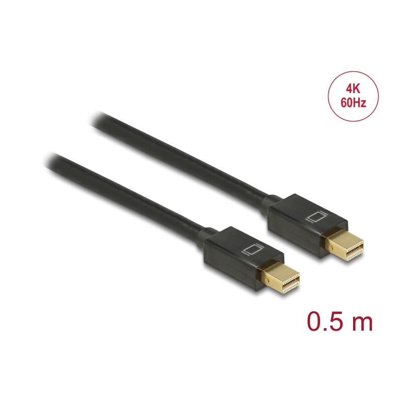 Delock Kabel Mini DisplayPort 1.2 Stecker - Mini DisplayPort Stecker 4K 60 Hz 0,5 m