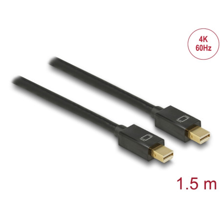 Delock Kabel Mini DisplayPort 1.2 Stecker - Mini DisplayPort Stecker 4K 60 Hz 1,5 m
