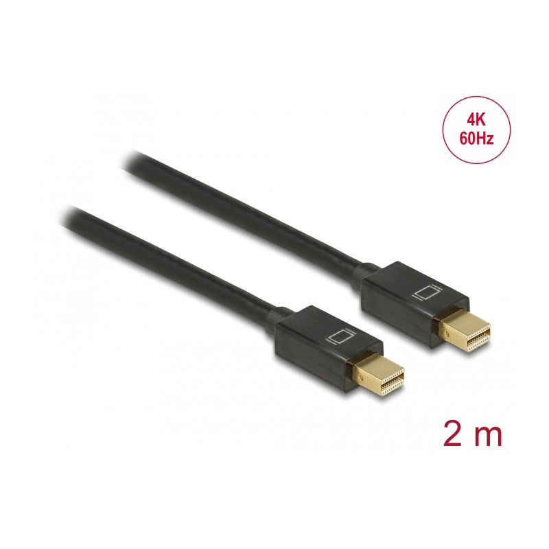 Delock Kabel Mini DisplayPort 1.2 Stecker - Mini DisplayPort Stecker 4K 60 Hz 2 m