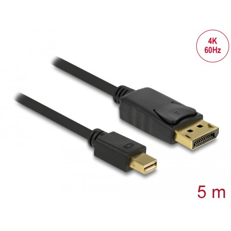 Delock Kabel Mini DisplayPort 1.2 Stecker - DisplayPort Stecker 4K 60 Hz 5,0 m