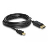 Delock Kabel Mini DisplayPort 1.2 Stecker - DisplayPort Stecker 4K 60 Hz 5,0 m
