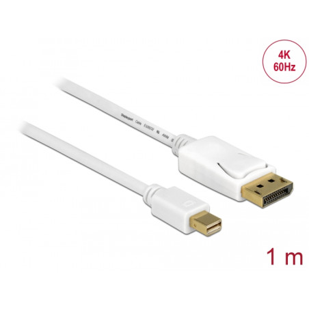 Delock Kabel Mini DisplayPort 1.2 Stecker - DisplayPort Stecker 4K 60 Hz 1,0 m