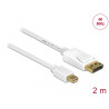 Delock Kabel Mini DisplayPort 1.2 Stecker - DisplayPort Stecker 4K 60 Hz 2,0 m