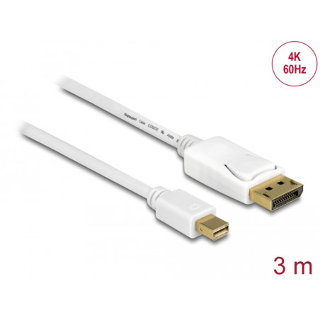 Delock Kabel Mini DisplayPort 1.2 Stecker - DisplayPort Stecker 4K 60 Hz 3,0 m