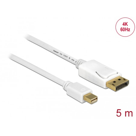Delock Kabel Mini DisplayPort 1.2 Stecker - DisplayPort Stecker 4K 60 Hz 5,0 m