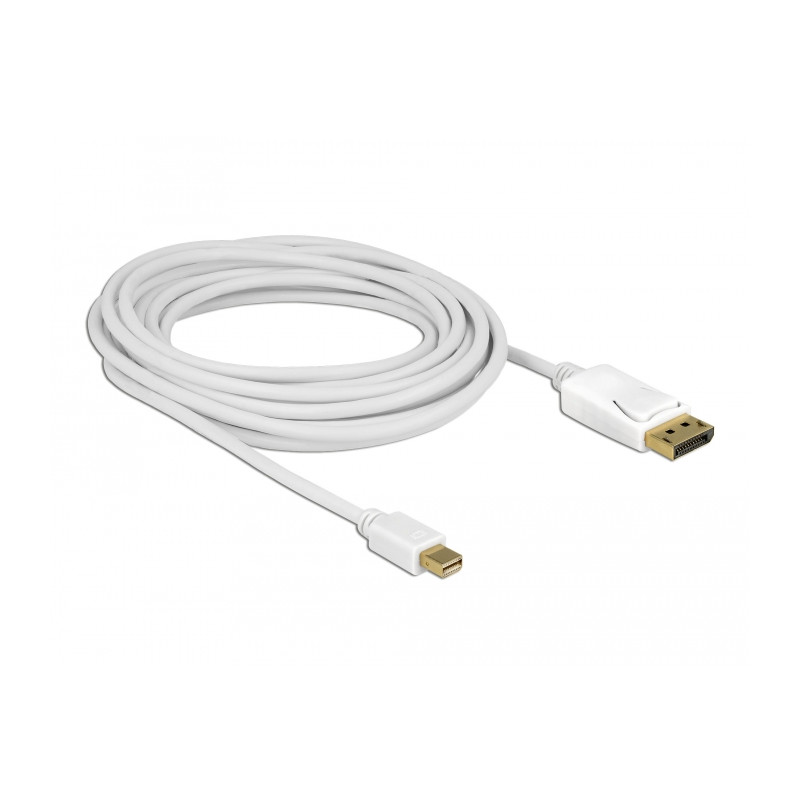 Delock Kabel Mini DisplayPort 1.2 Stecker - DisplayPort Stecker 4K 60 Hz 5,0 m
