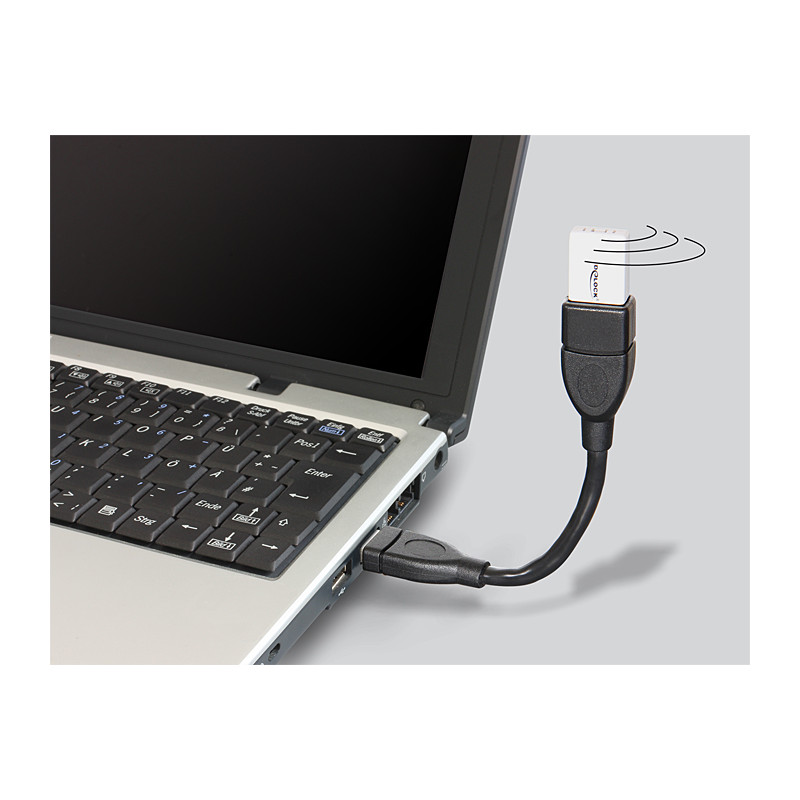 Delock Kabel USB 2.0 Typ-A Stecker - USB 2.0 Typ-A Buchse ShapeCable 0,15 m