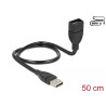 Delock Kabel USB 2.0 Typ-A Stecker - USB 2.0 Typ-A Buchse ShapeCable 0,5 m