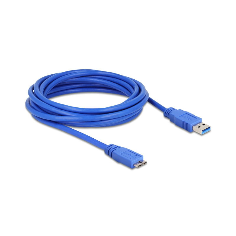 Delock USB 5 Gbps Kabel Typ-A Stecker zu Typ Micro-B Stecker 5 m blau