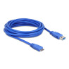 Delock USB 5 Gbps Kabel Typ-A Stecker zu Typ Micro-B Stecker 5 m blau