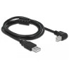 Delock Kabel USB 2.0 Typ-A Stecker - USB 2.0 Typ-B Stecker gewinkelt 1 m schwarz