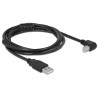 Delock Kabel USB 2.0 Typ-A Stecker - USB 2.0 Typ-B Stecker gewinkelt 2 m schwarz